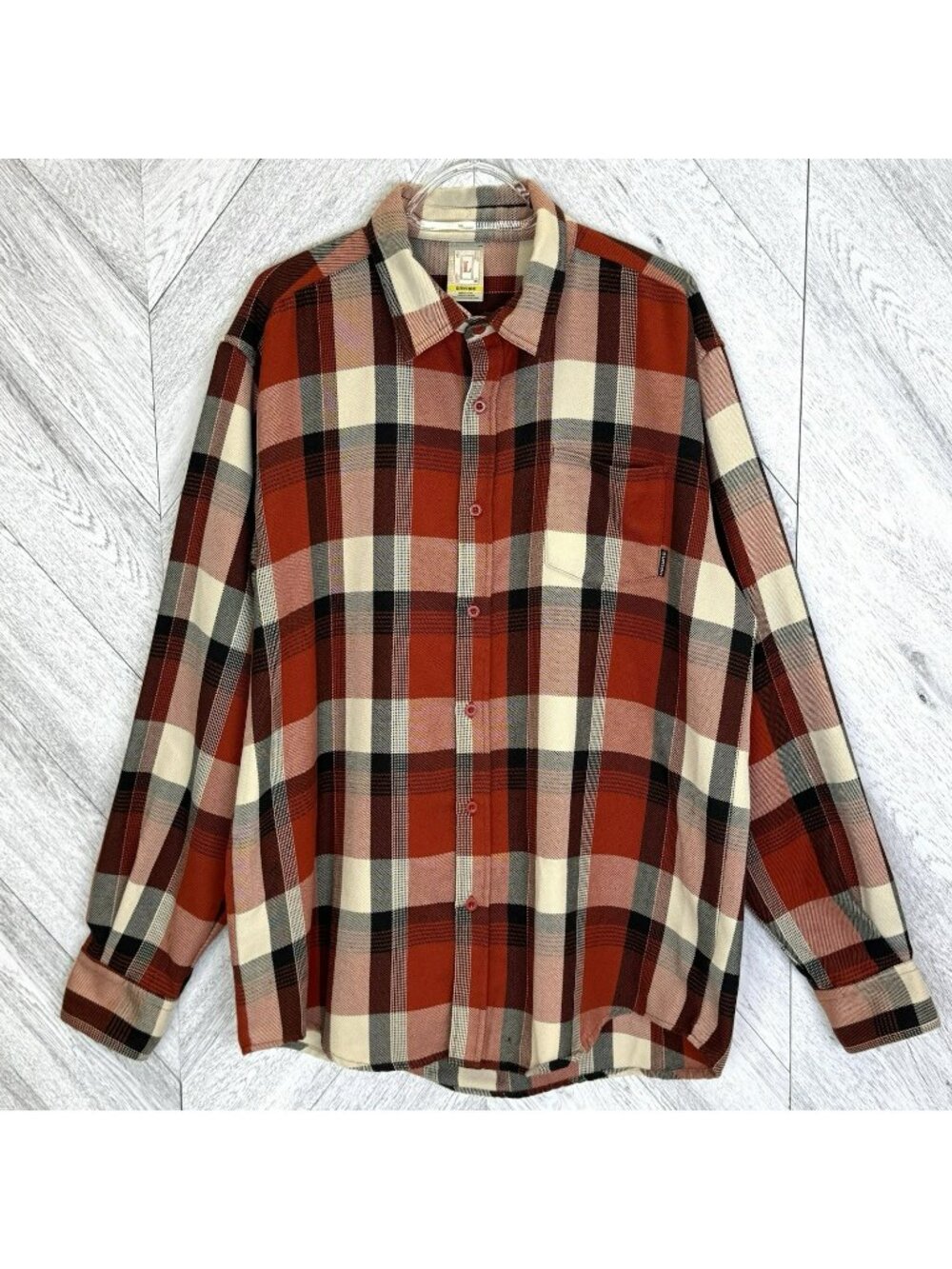 Burton DRYRIDE Flannel Shirt Mens Size Large Plaid Button Up Outdoor Gorpcore